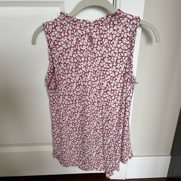 Loft Pink and White Tank Top - Picture 2 of 3